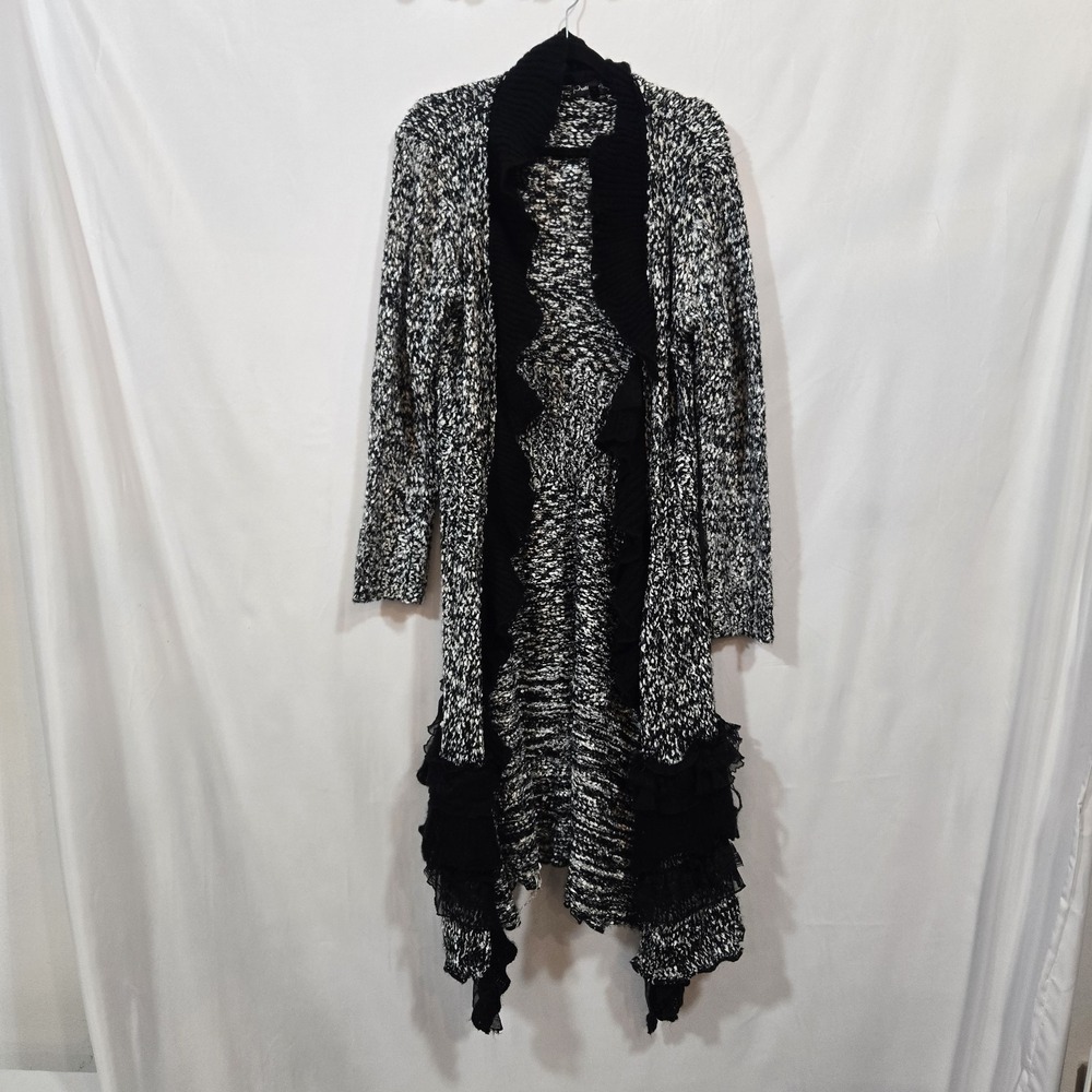 Pretty Angel Ruffle Duster Cardigan L Wool Blend Whimsigoth Fairycore